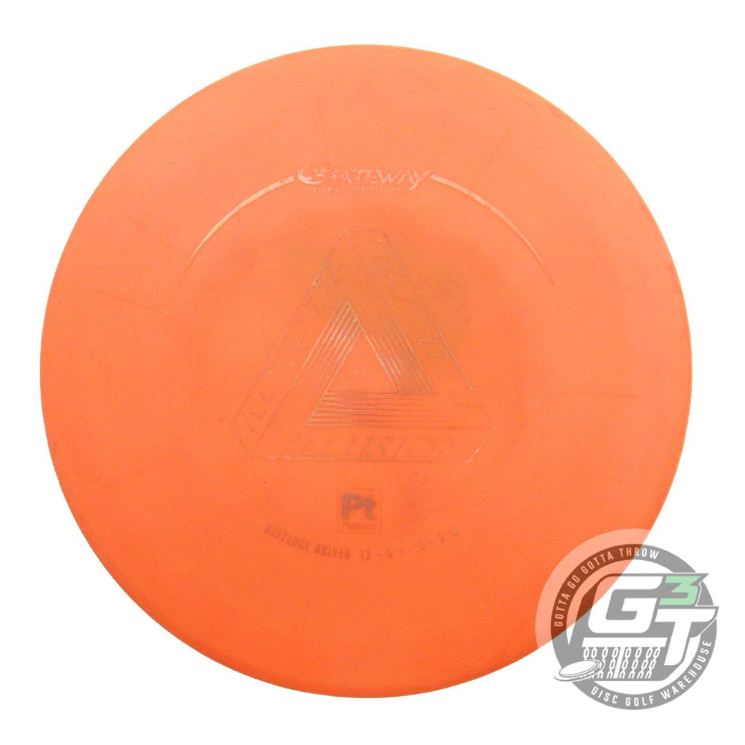 USED Gateway Platinum Illusion 177g Orange Copper Foil Distance Driver Golf Disc