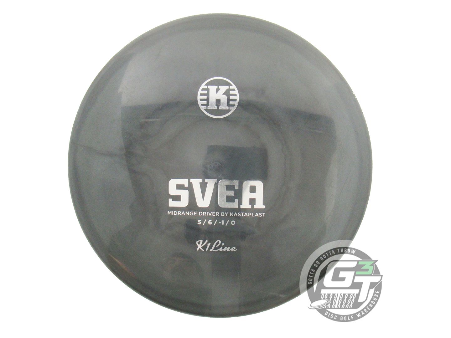 USED Kastaplast K1 Svea 178g Gray Swirl Silver Foil Midrange Golf Disc