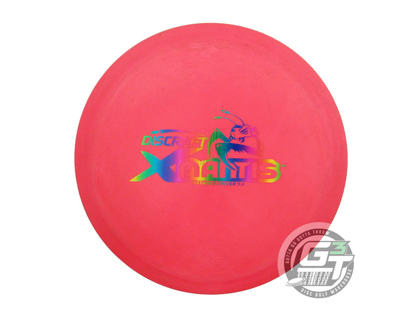 USED Discraft X Mantis 172g Red Rainbow Laser Foil Fairway Driver Golf Disc