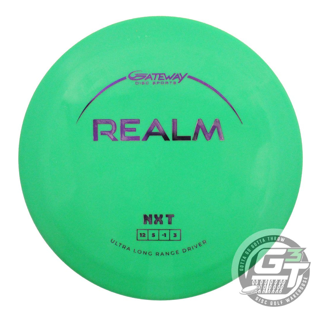 USED Gateway NXT Realm 174g Green Purple Foil Distance Driver Golf Disc