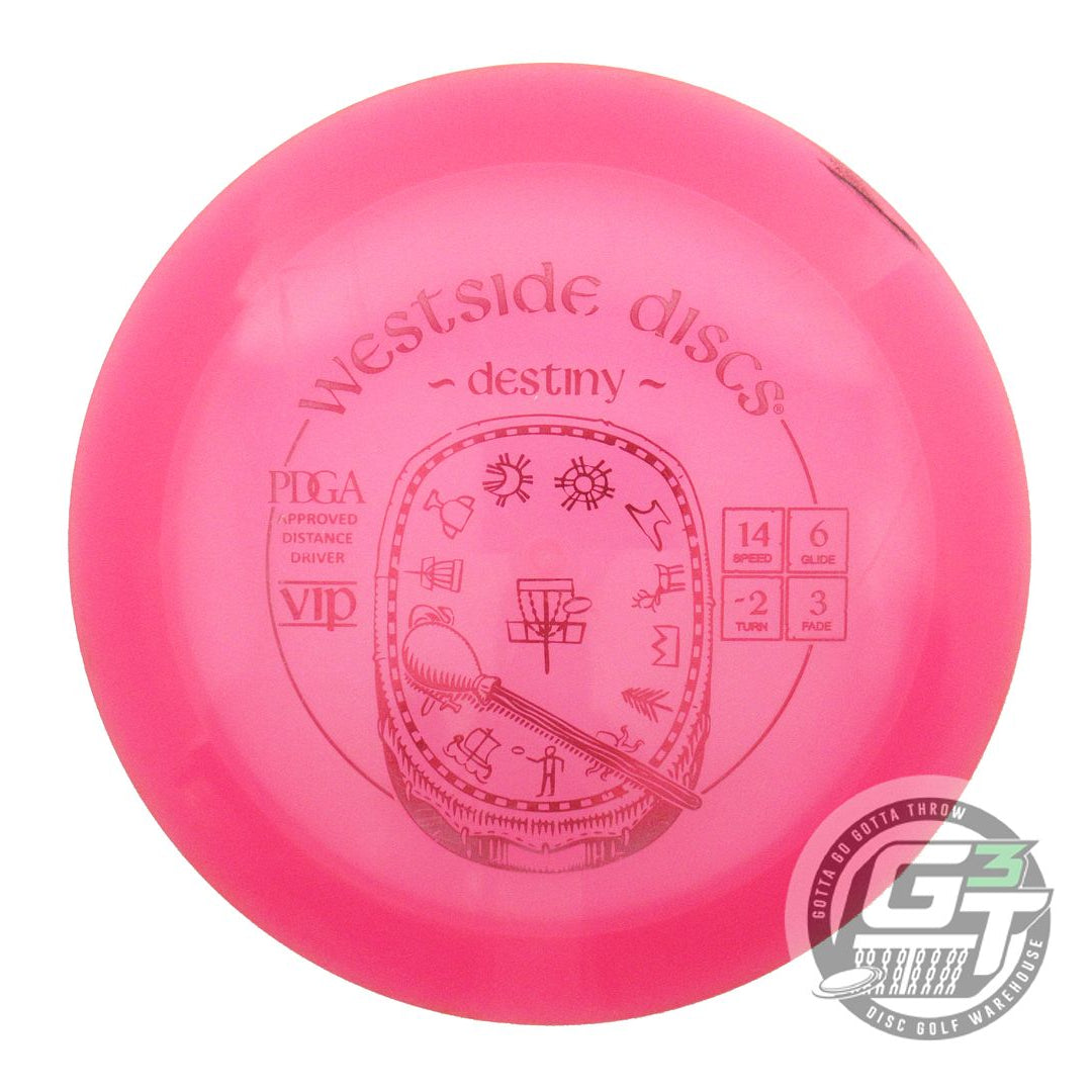 USED Westside Discs VIP Destiny 174g Pink Red Foil Distance Driver Golf Disc