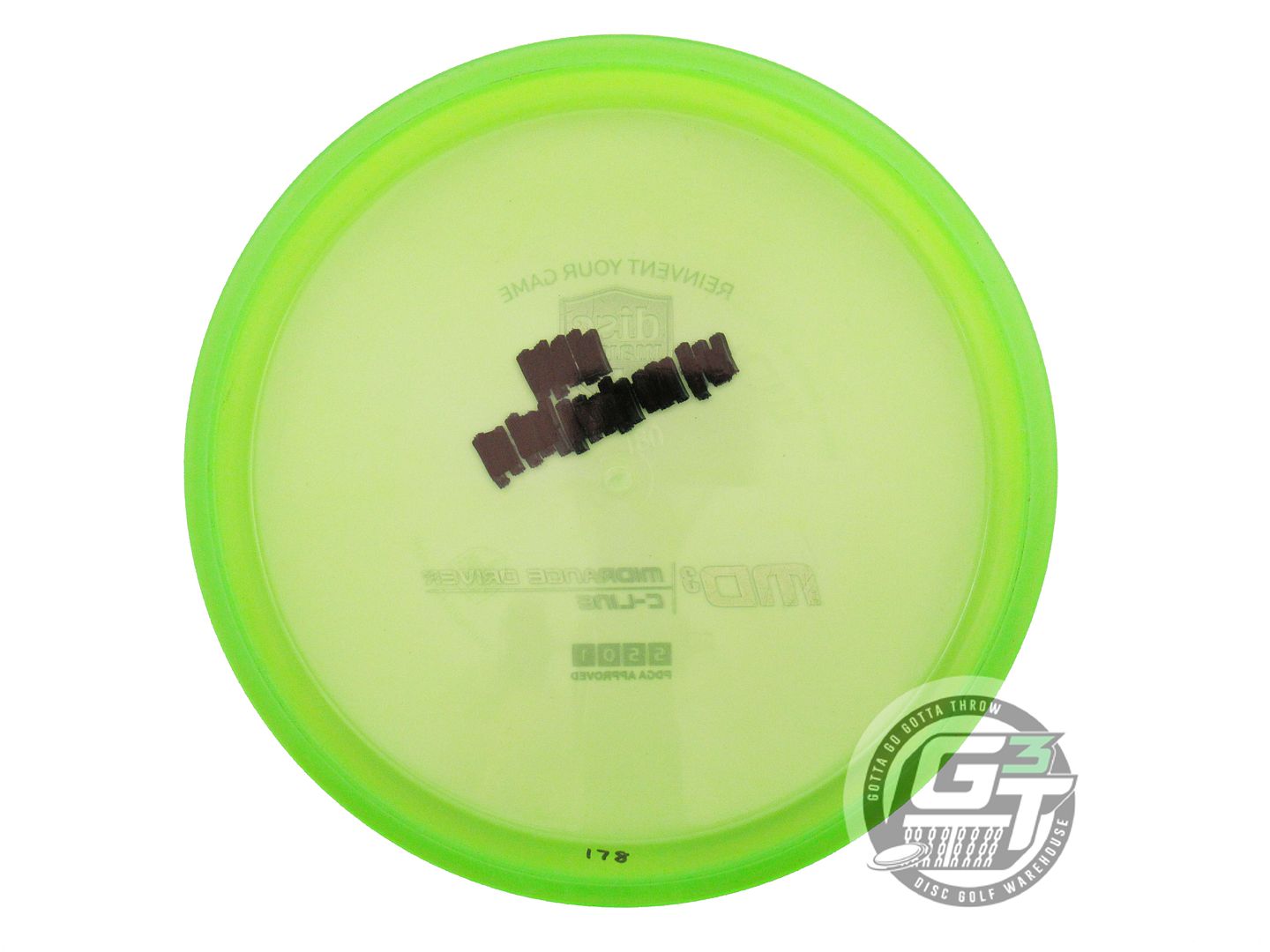 USED DiscMania C-Line MD3 178g Lime Green Foil Midrange Golf Disc