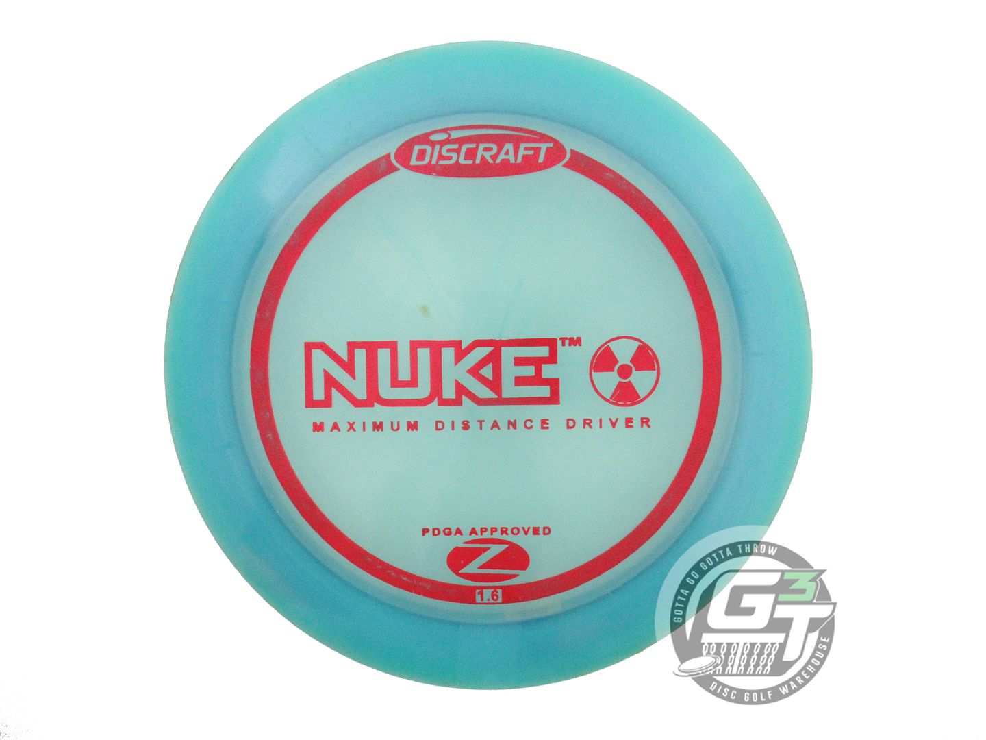 USED Discraft Z Nuke 167g Teal Red Foil Distance Driver Golf Disc