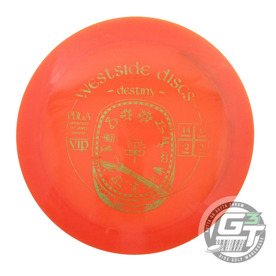 USED Westside Discs VIP Destiny 176g Orange Lime Foil Distance Driver Golf Disc