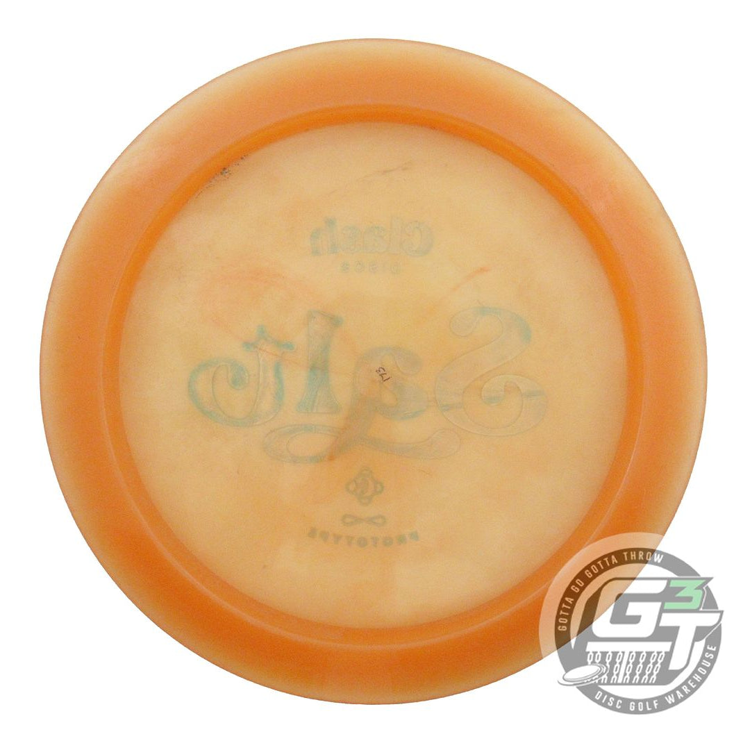 USED Clash Discs PROTOTYPE Steady Salt 173g Orange Aqua Foil Driver Golf Disc
