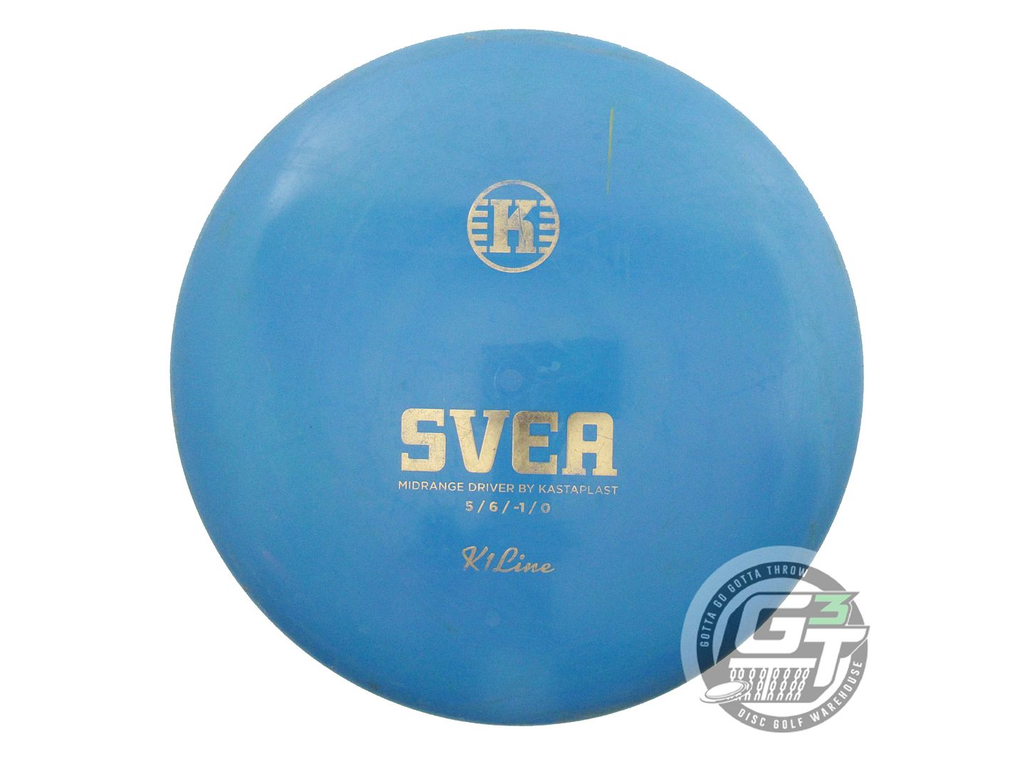 USED Kastaplast K1 Svea 175g Blue Gold Foil Midrange Golf Disc
