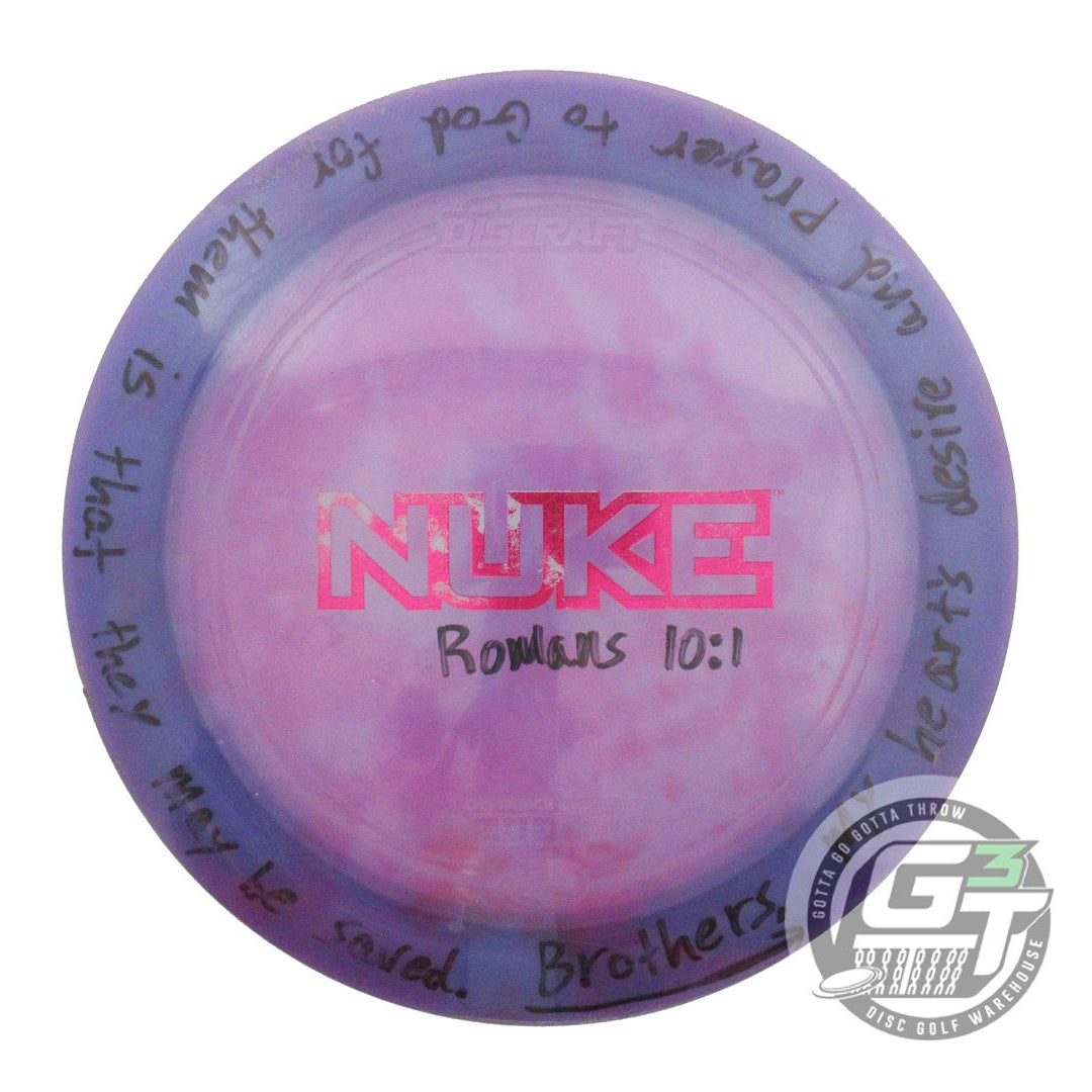 USED Discraft Z Nuke 174g Purple Magenta Foil Distance Driver Golf Disc