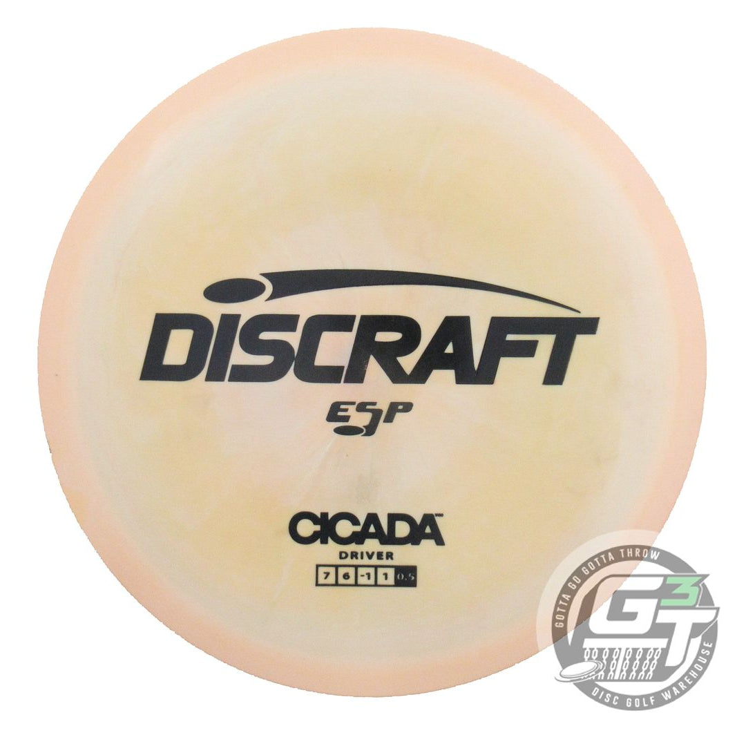 USED Discraft ESP Cicada 177g Peach Black Stamp Fairway Driver Golf Disc