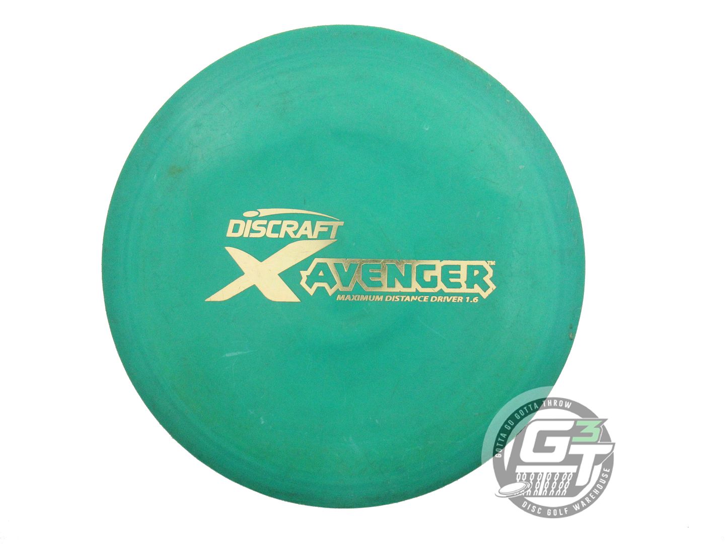 USED Discraft X Avenger 165g Green Gold Foil Distance Driver Golf Disc
