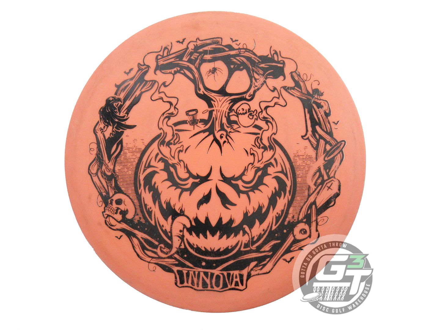 USED Innova HALLOWEEN DX Glow Flat Top Roc 181g Peach Black Stamp Midrange Disc