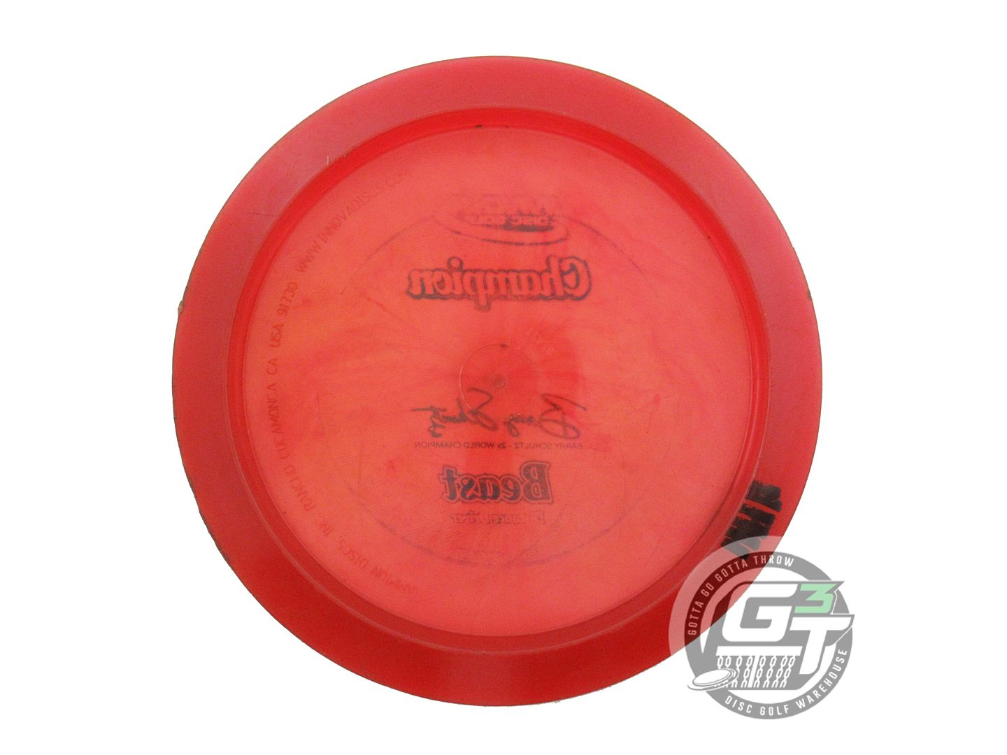 USED Innova Champion Beast 175g Red Teal Foil Distance Driver Golf Disc