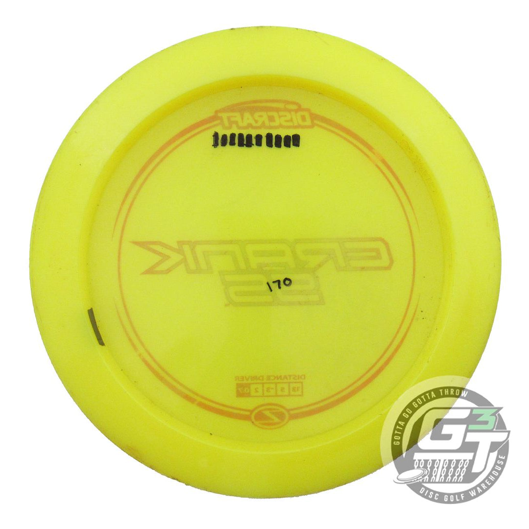 USED Discraft Z Crank SS 170g Yellow Magenta Shatter Foil Distance Driver Disc