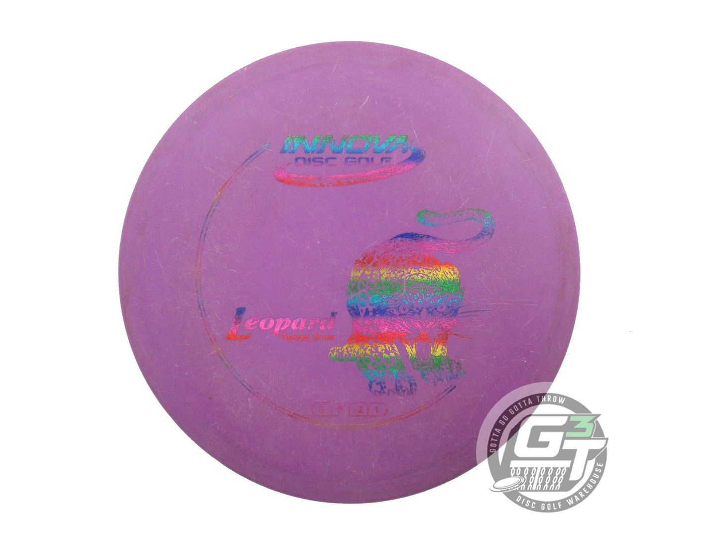 USED Innova DX Leopard 147g Purple Rainbow Foil Fairway Driver Golf Disc