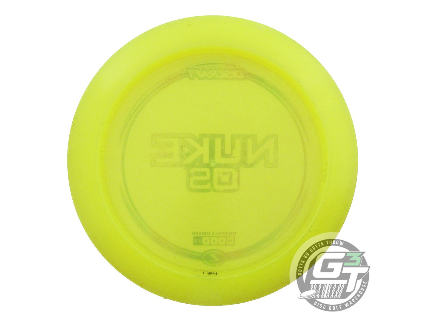 USED Discraft Z Nuke OS 174g Yellow Miami Foil Distance Driver Golf Disc