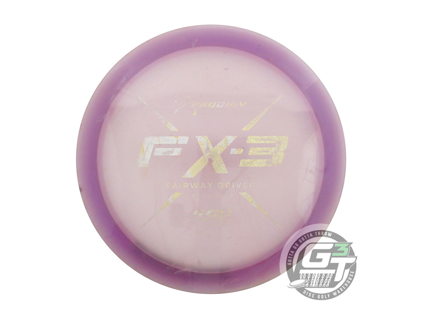 USED Prodigy Discs 400 FX3 174g Lilac Gold Shatter Fairway Driver Golf Disc