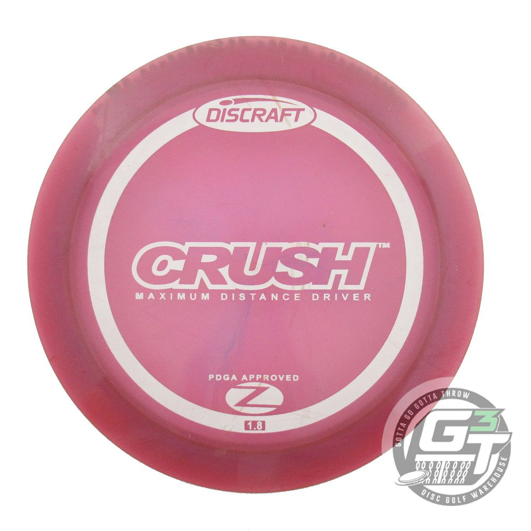 USED Discraft Z Crush 169g Pink White Stamp PFN Distance Driver Golf Disc