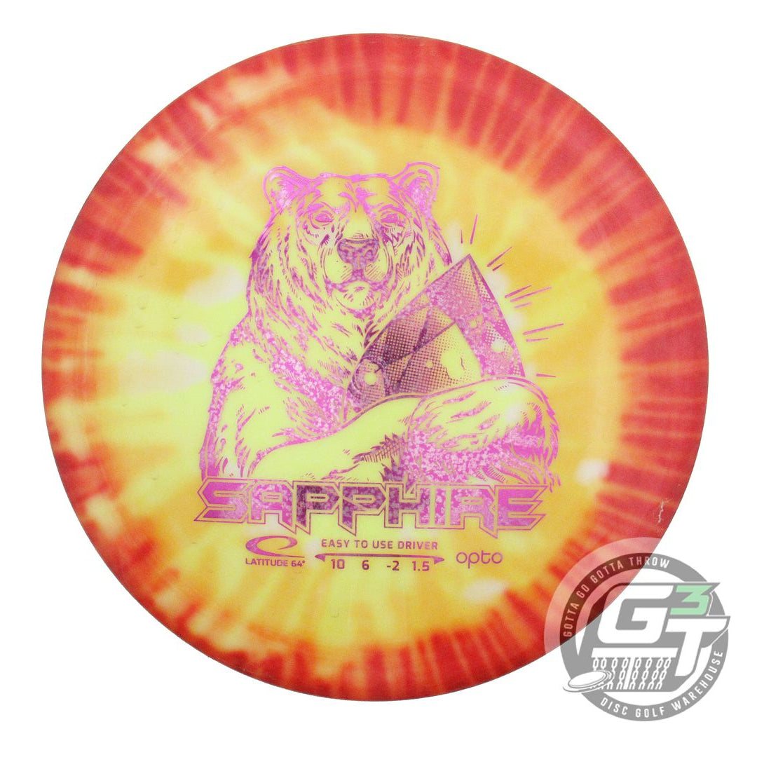 USED Latitude 64 MyDye Opto Sapphire 163g Red Burst Distance Driver Golf Disc