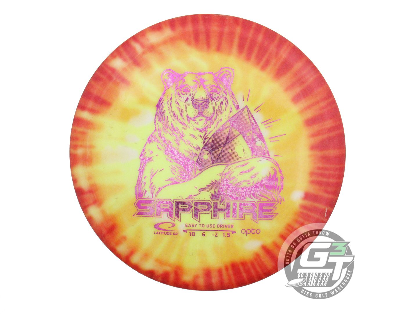 USED Latitude 64 MyDye Opto Sapphire 163g Red Burst Distance Driver Golf Disc