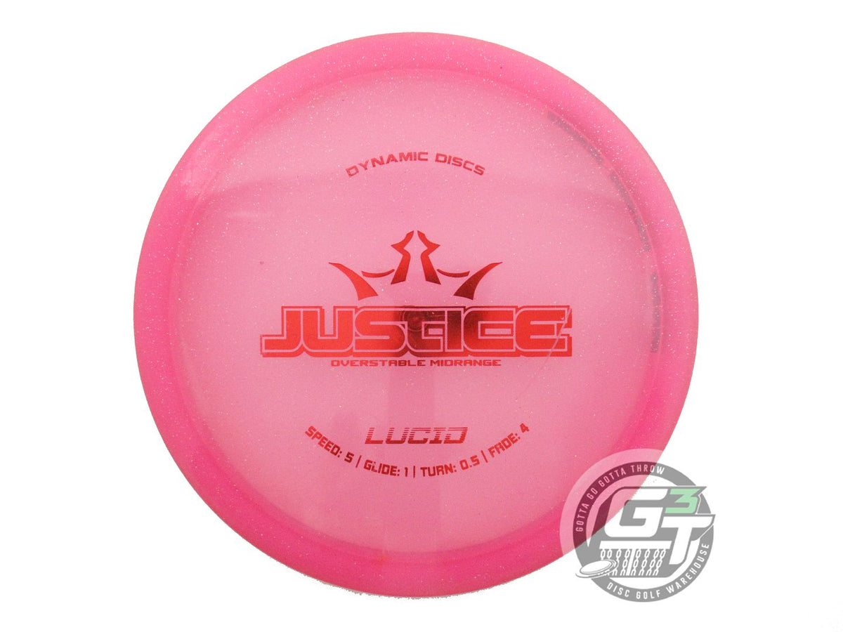USED Dynamic Discs Lucid Justice 171g Pink Red Foil Midrange Golf Disc
