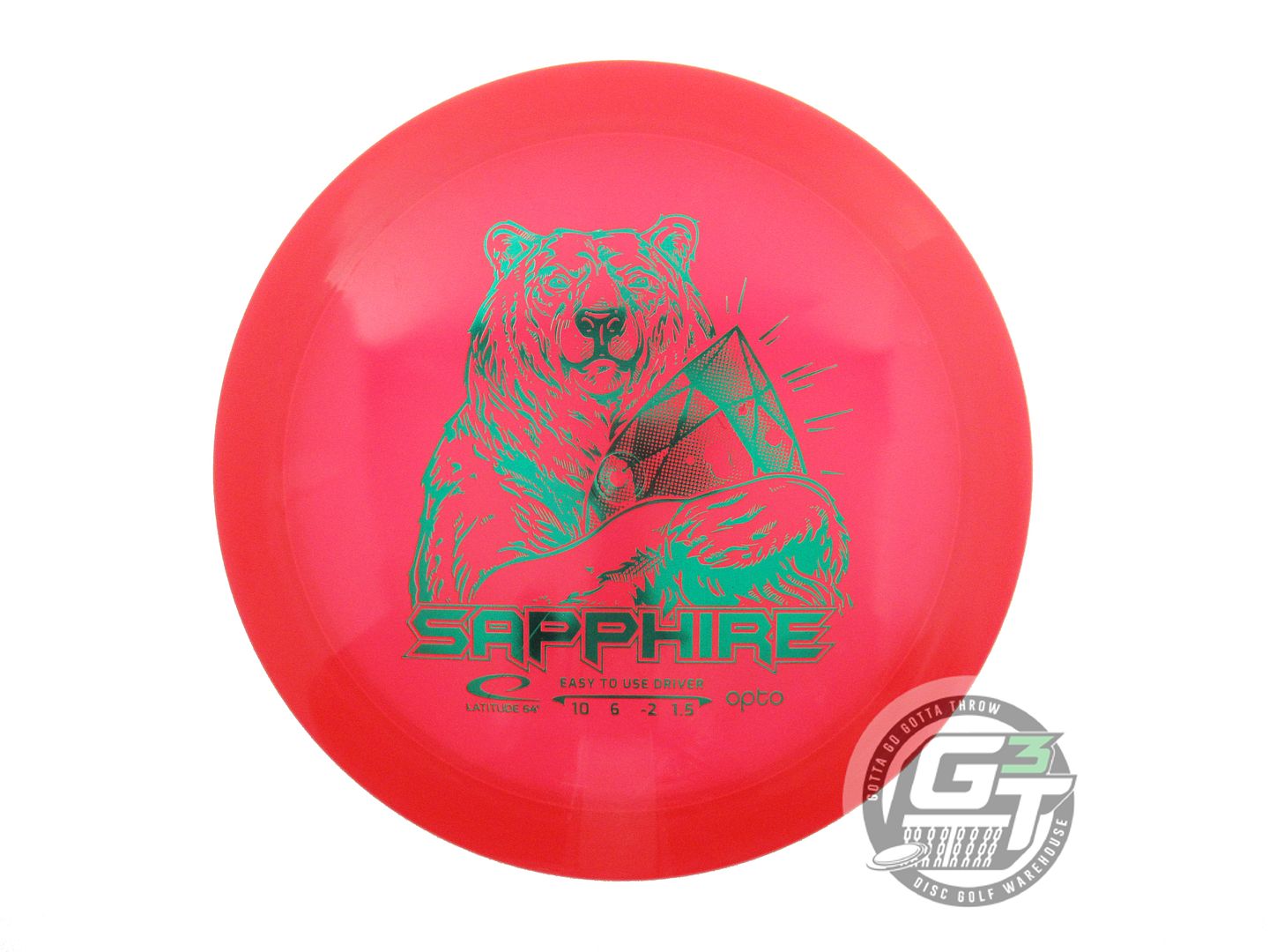 USED Latitude 64 Opto Sapphire 159g Red Green Foil Distance Driver Golf Disc