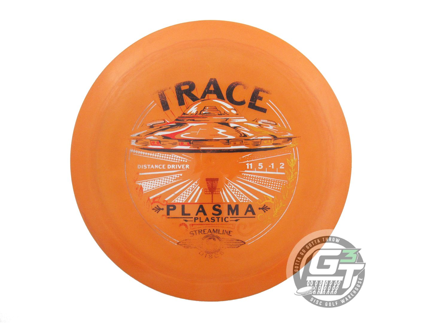 USED Streamline Discs Plasma Trace 174g Orange Distance Driver Golf Disc