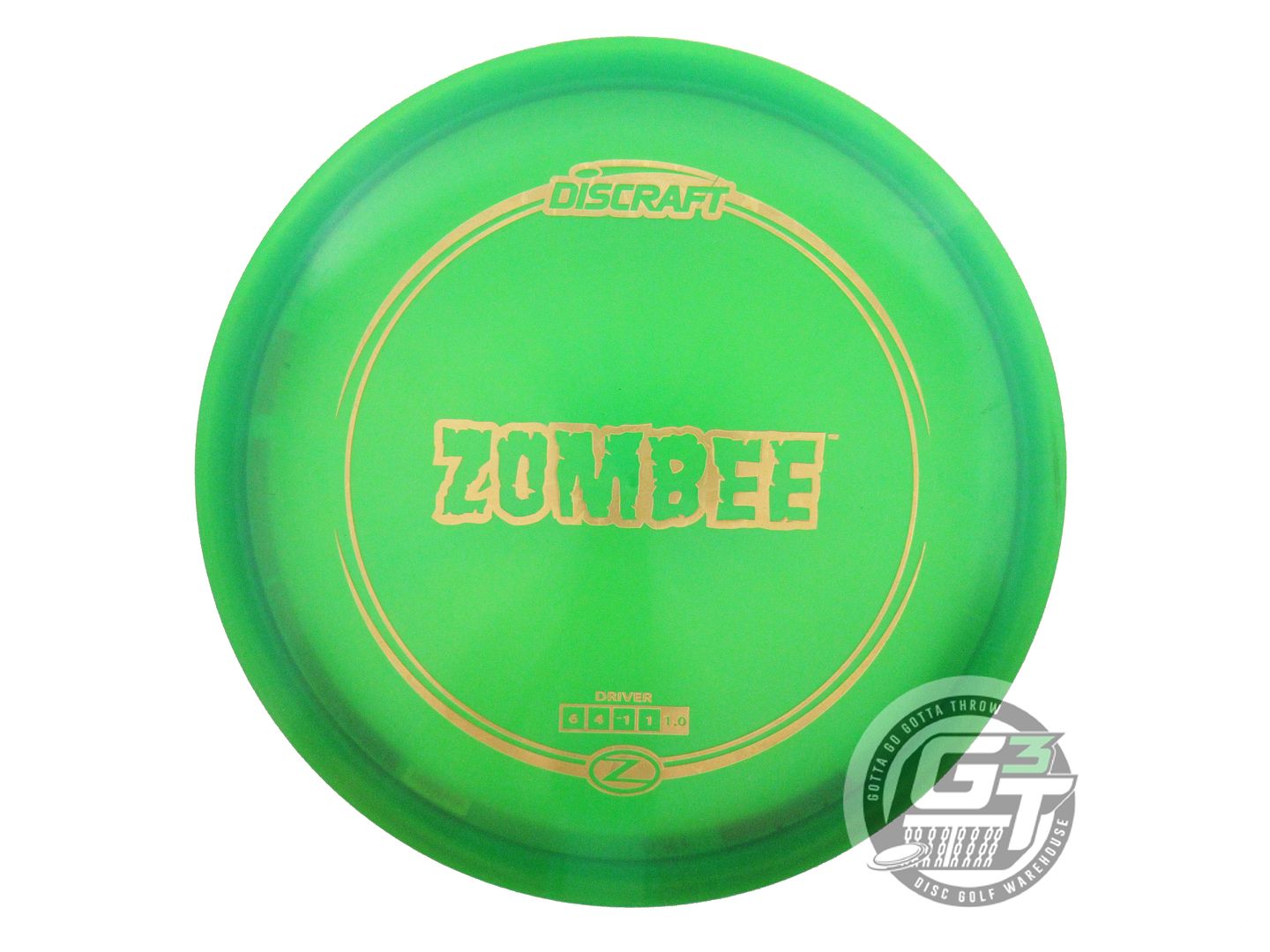 USED Discraft Z Zombee 180g Green Gold Star Foil Fairway Driver Golf Disc