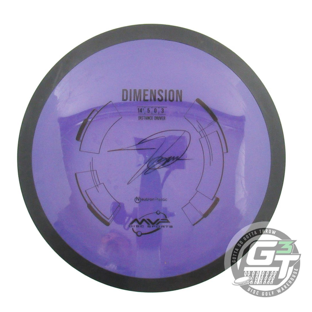 USED MVP Disc Sports Neutron Dimension 173g Purple Distance Driver Golf Disc