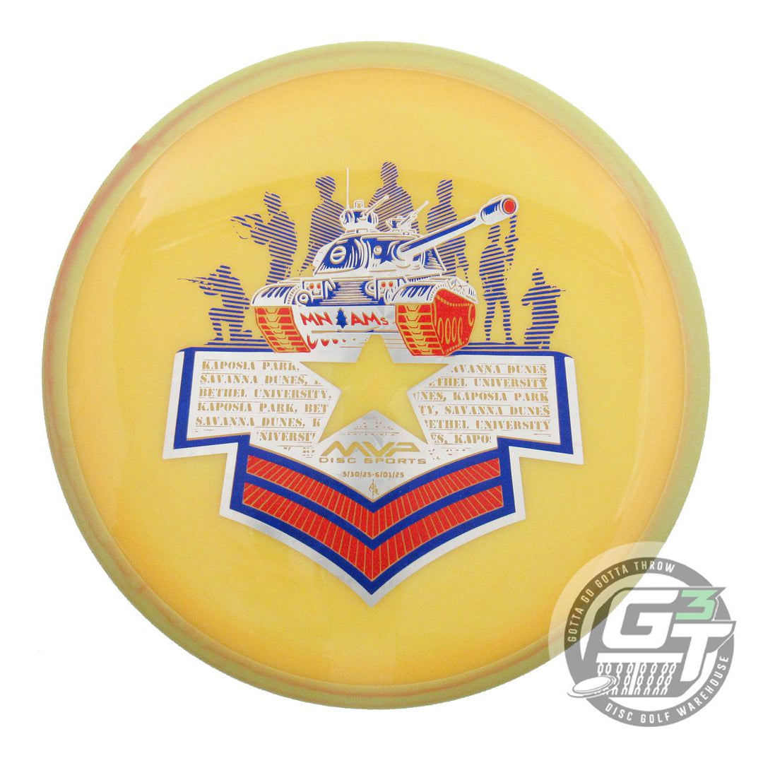 USED Axiom Discs Neutron Virus 170g Marigold Tan Rim Distance Driver Golf Disc