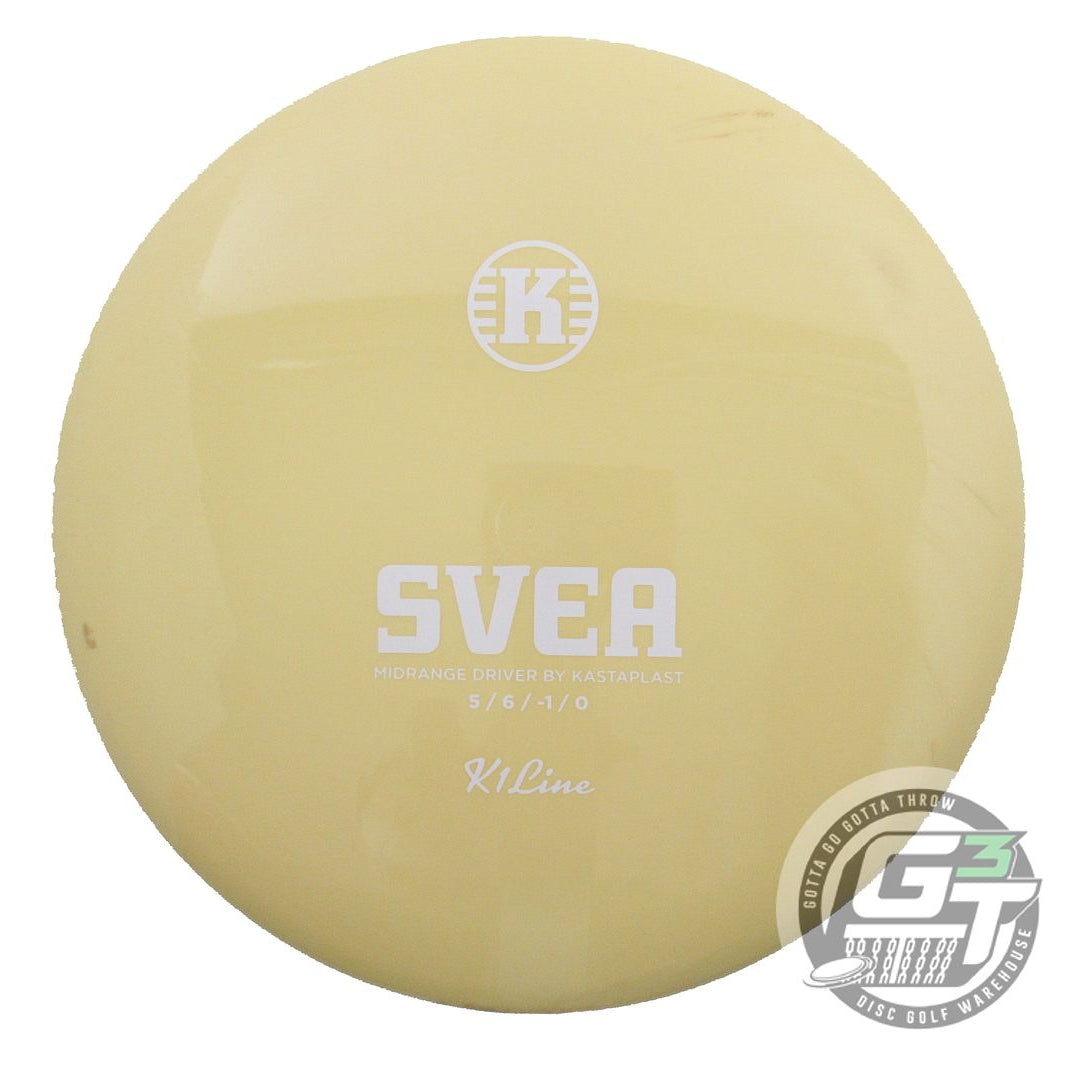 USED Kastaplast K1 Svea 178g Yellow White Stamp Midrange Golf Disc