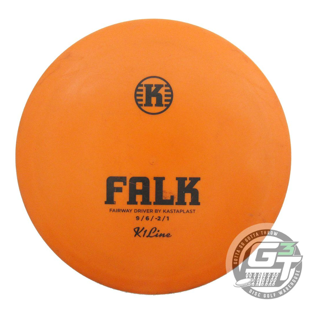 USED Kastaplast K1 Falk 173g Orange Black Stamp Fairway Driver Golf Disc