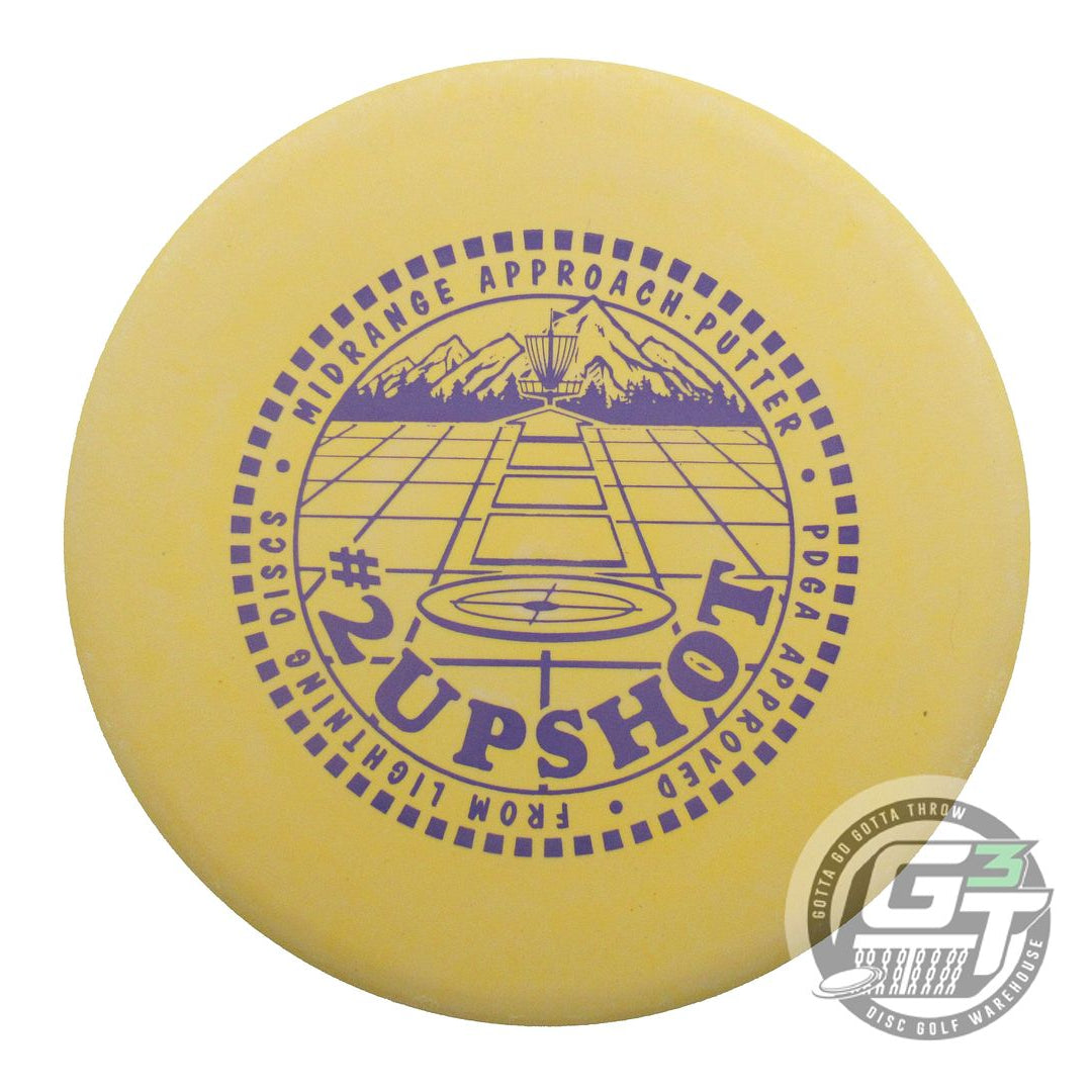 NOS Lightning SureGrip #2 Upshot 156g Yellow Purple Stamp Putter Golf Disc