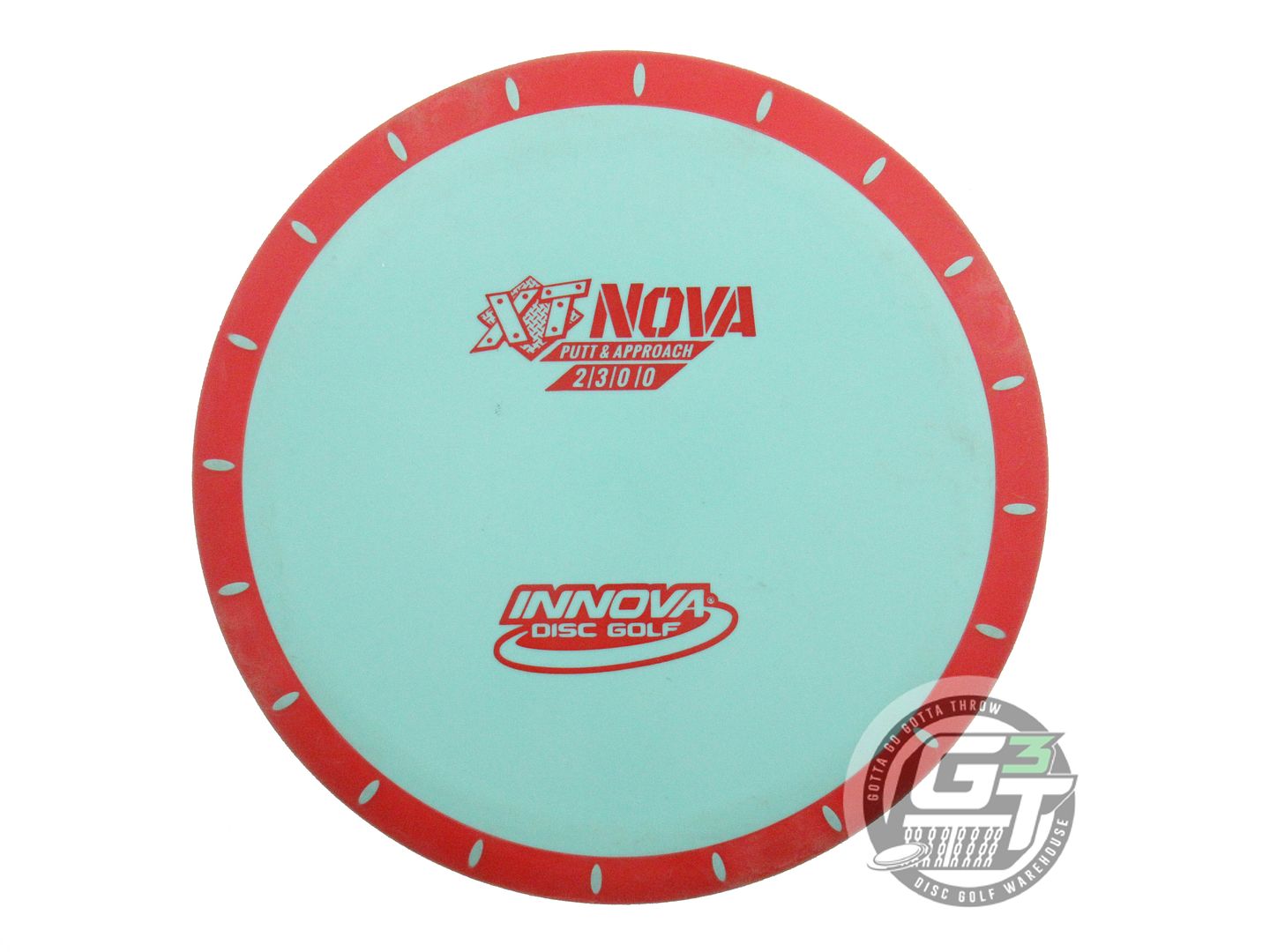 USED Innova XT Nova 175g Seafoam Red Stamp Red Rim Putter Golf Disc