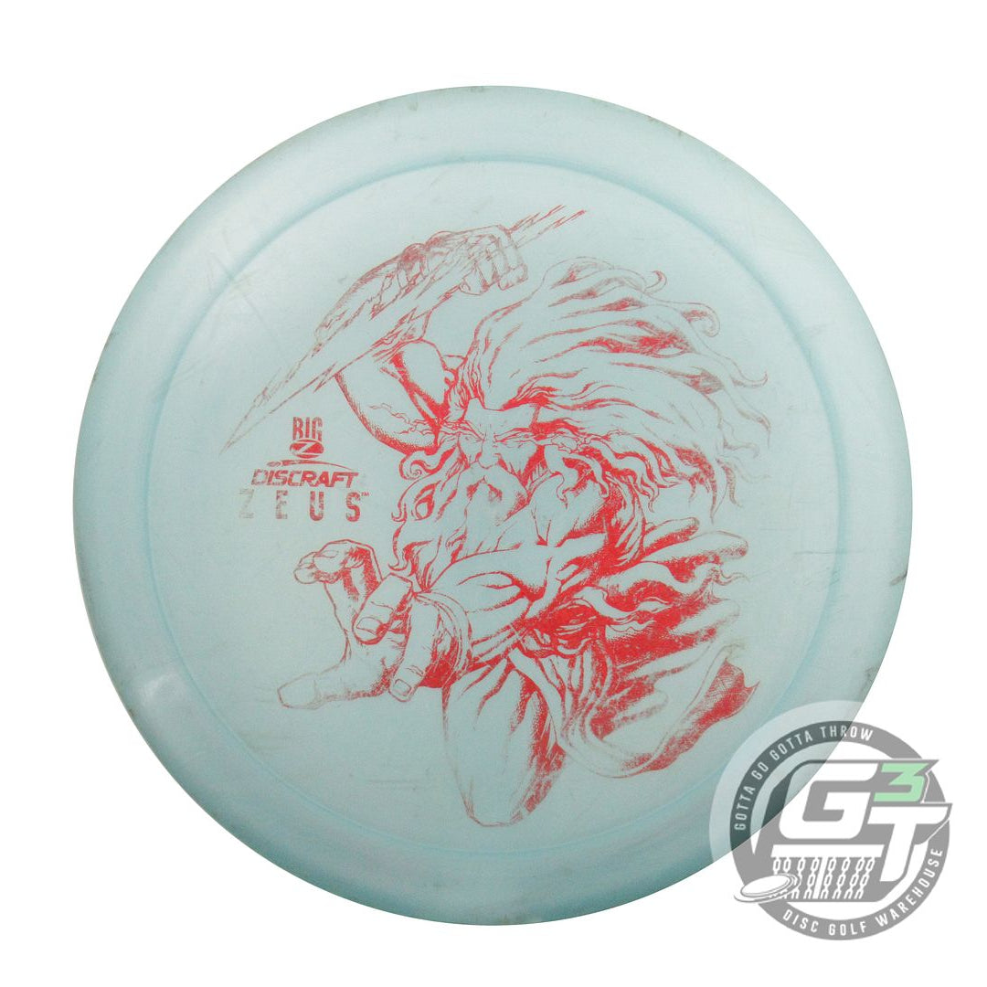 USED Discraft Big Z Zeus 175g Aqua Red Shatter Foil Distance Driver Golf Disc