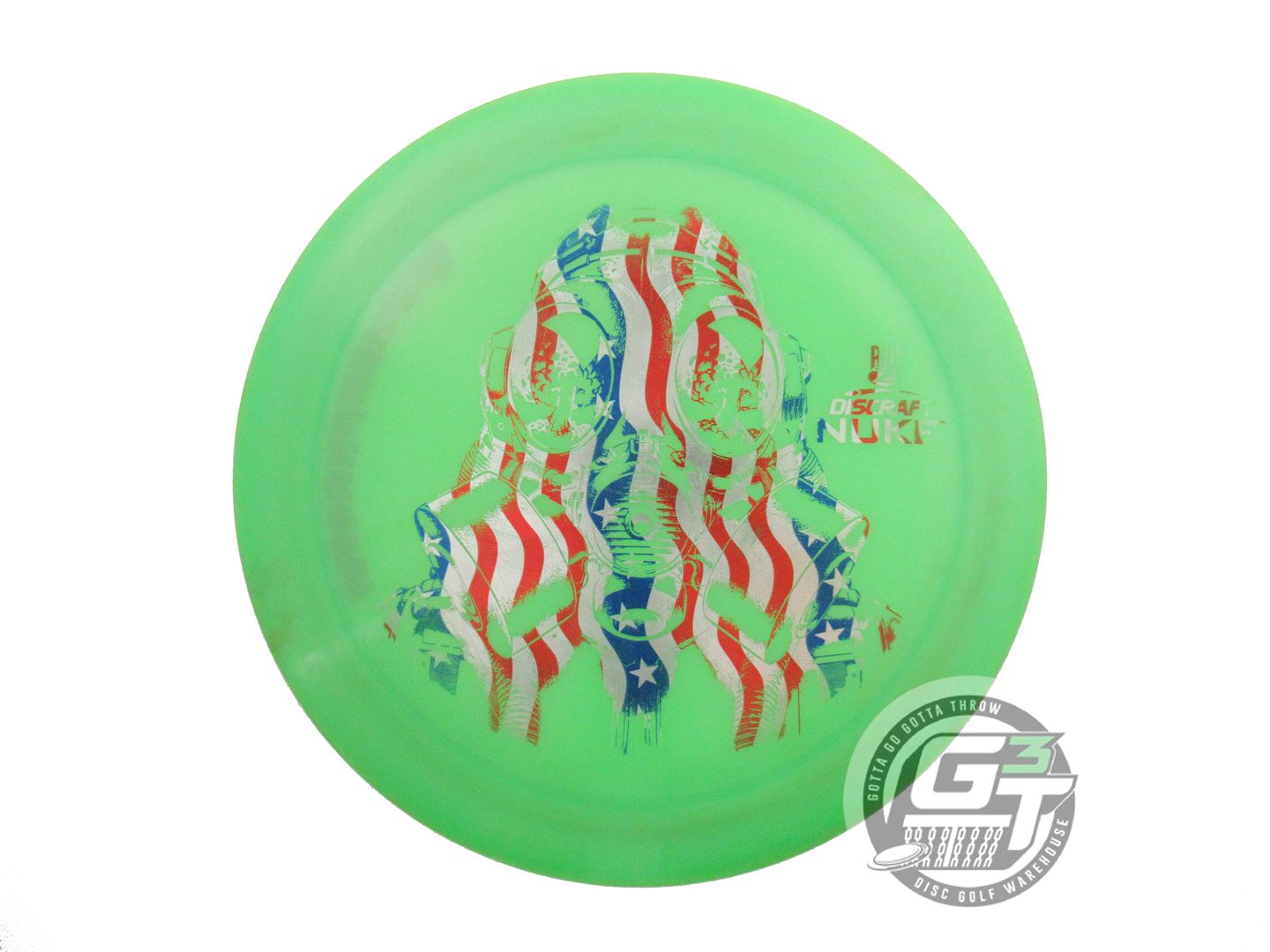 USED Discraft Big Z Nuke 172g Green Flag Foil Distance Driver Golf Disc
