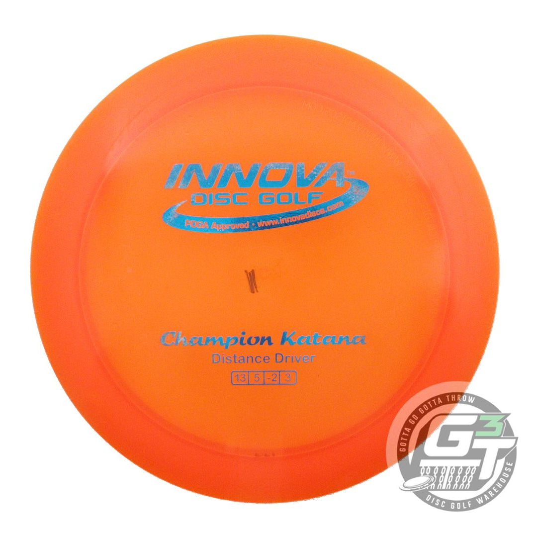 USED Innova Champion Katana 177g Orange Blue Foil Distance Driver Golf Disc