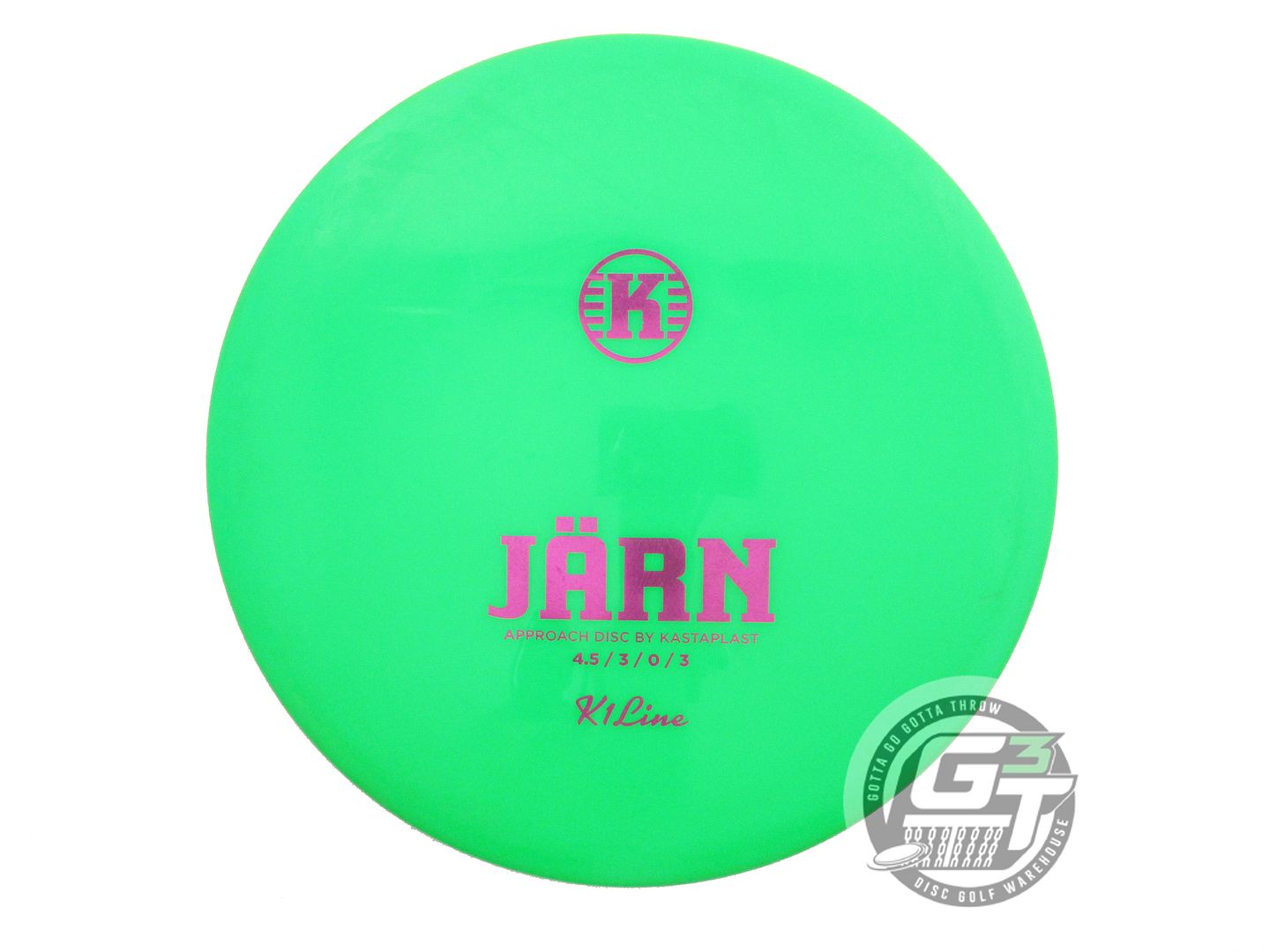 USED Kastaplast K1 Jarn 174g Green Magenta Foil Midrange Golf Disc