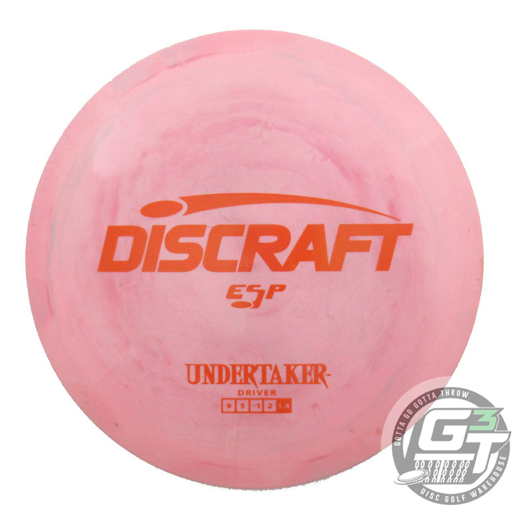 USED Discraft ESP Undertaker 175g Pink Orange Stamp Distance Driver Golf Disc