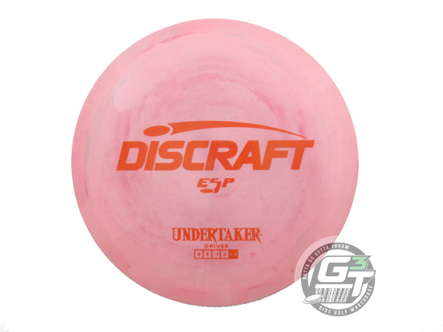 USED Discraft ESP Undertaker 175g Pink Orange Stamp Distance Driver Golf Disc