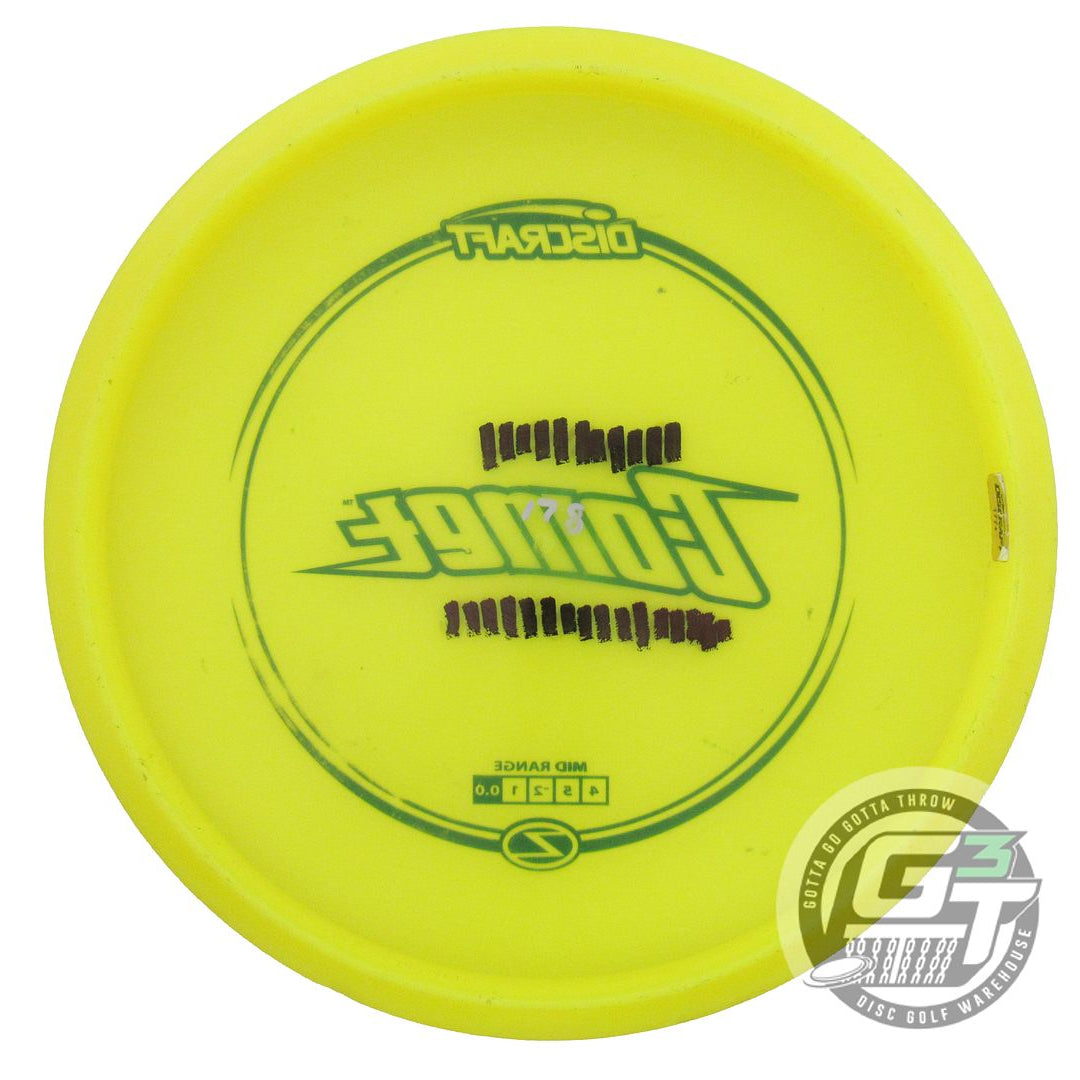 USED Discraft Z Comet 177g Yellow Black Stamp Midrange Golf Disc