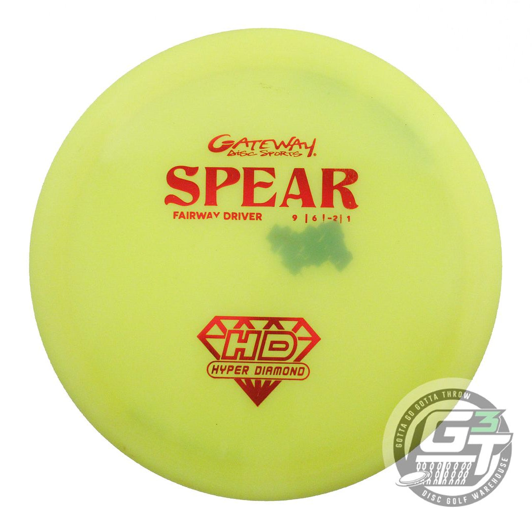 USED Gateway Hyper-Diamond Spear 175g Yellow Red Foil Fairway Driver Golf Disc