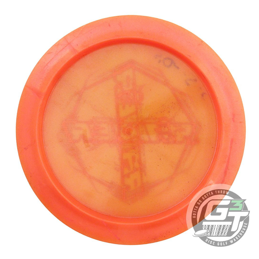 USED Dynamic Discs X-OUT Glimmer Lucid Ice Raider 176g Orange Driver Golf Disc