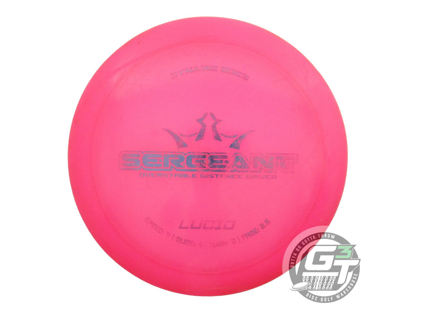 USED Dynamic Discs Lucid Sergeant 174g Pink Blue Foil Driver Golf Disc