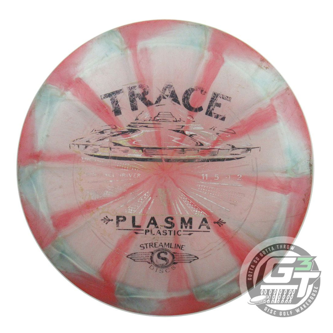 USED Streamline Discs Plasma Trace 176g Red-Gray Distance Driver Golf Disc