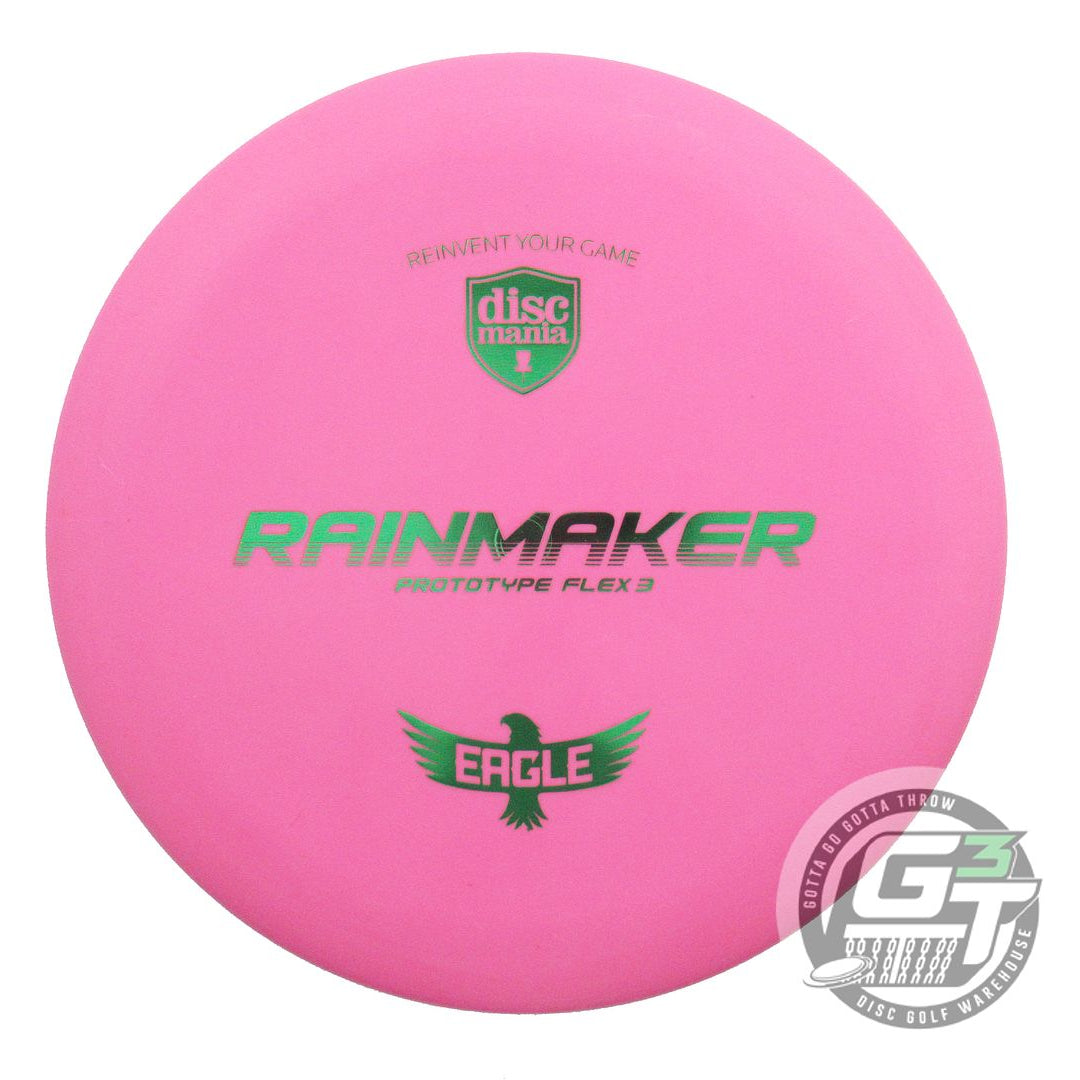 USED DiscMania PROTO D-Line Flex 3 Rainmaker 173g Pink Green Foil Putter Disc