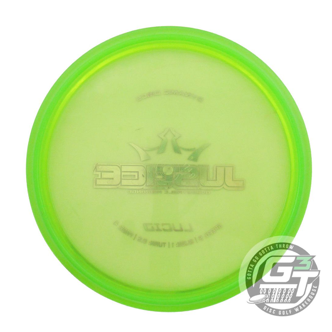 USED Dynamic Discs Lucid Justice 174g Lime Magenta Foil Midrange Golf Disc