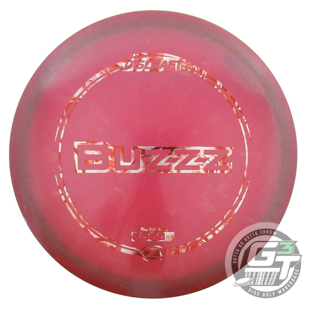 USED Discraft Z Buzzz 177g Maroon Red Rose Foil Midrange Golf Disc