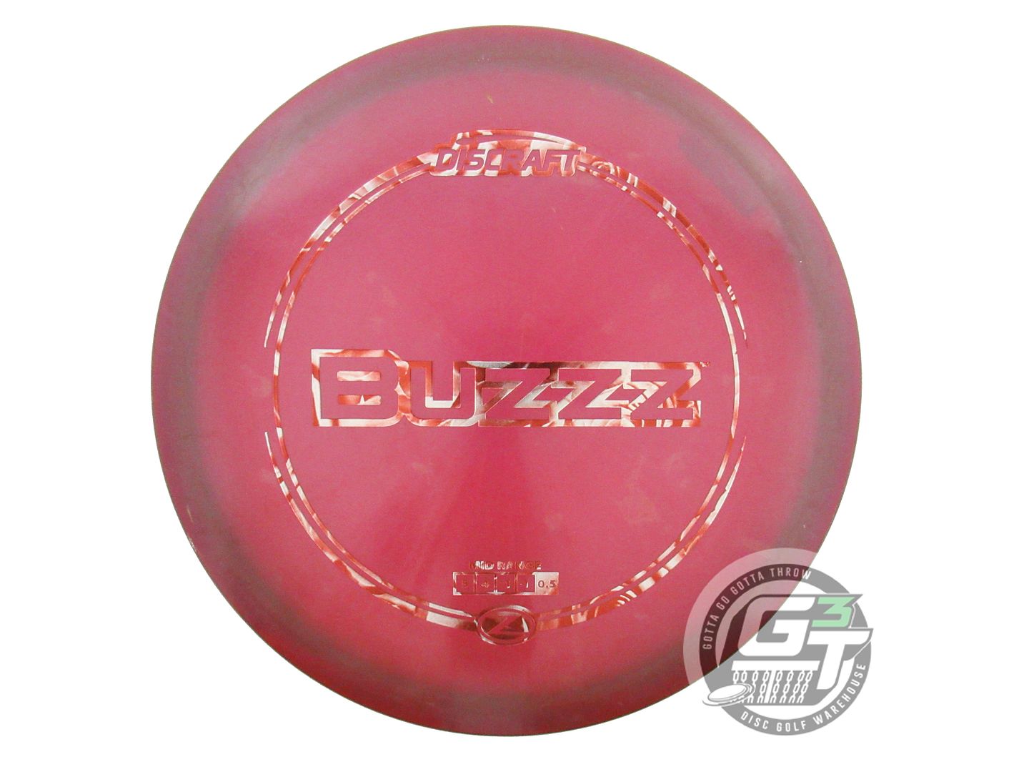 USED Discraft Z Buzzz 177g Maroon Red Rose Foil Midrange Golf Disc