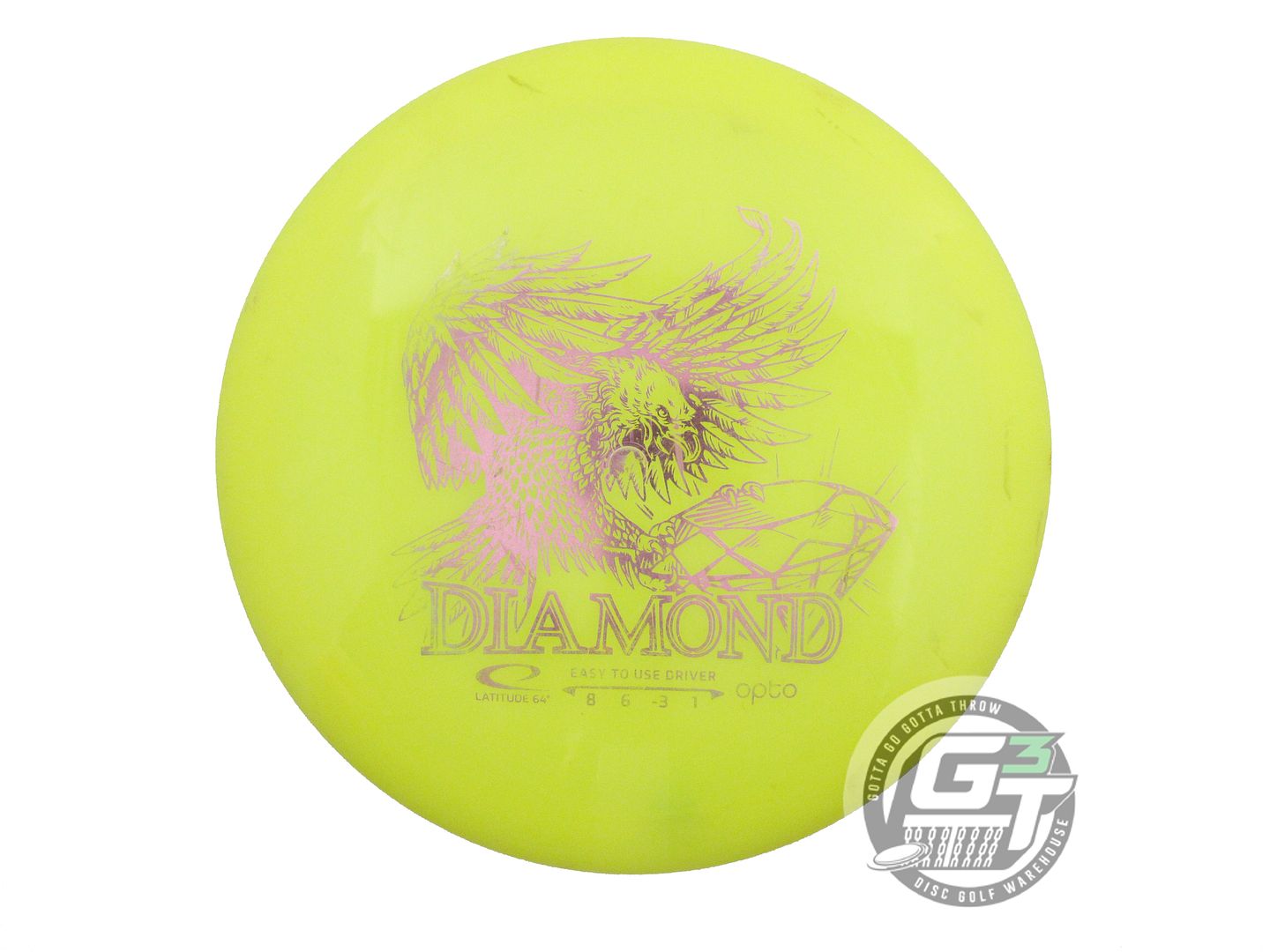 USED Latitude 64 Opto Diamond 157g Yellow Lilac Foil Fairway Driver Golf Disc