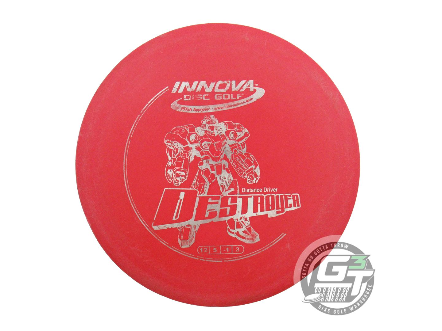 USED Innova DX Destroyer 175g Red Silver Foil Distance Driver Golf Disc