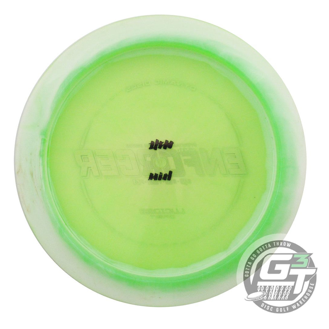 USED Dynamic Discs Lucid Ice Orbit Enforcer 173g White-Lime Distance Driver Disc